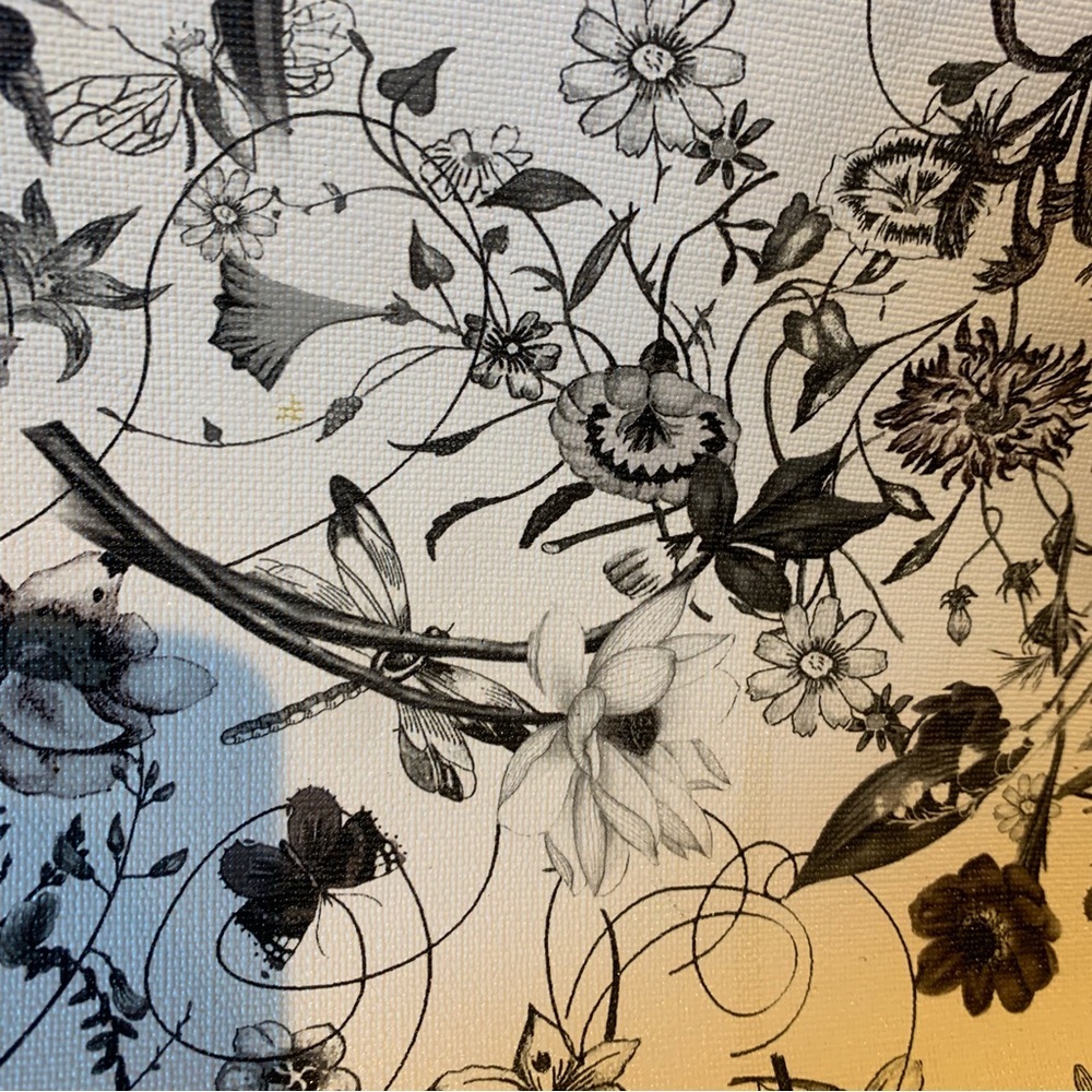 Floral Black and White Women's Bag - Picture 7 of 8